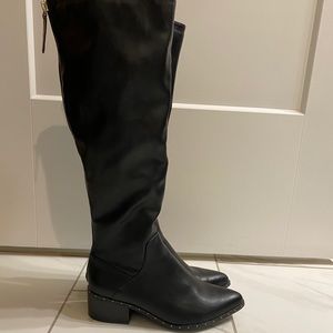Bar III Black Tall Riding Boots with 2.5 Inch Heel